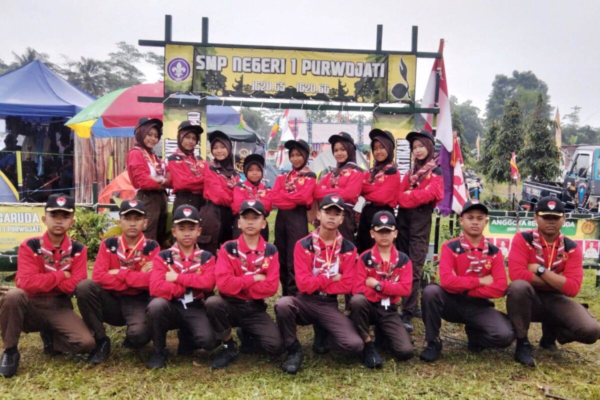 Kontingen Kwarran Purwojati Ikuti Jelajah Galang Jambore Cabang Banyumas dengan Semangat Tinggi