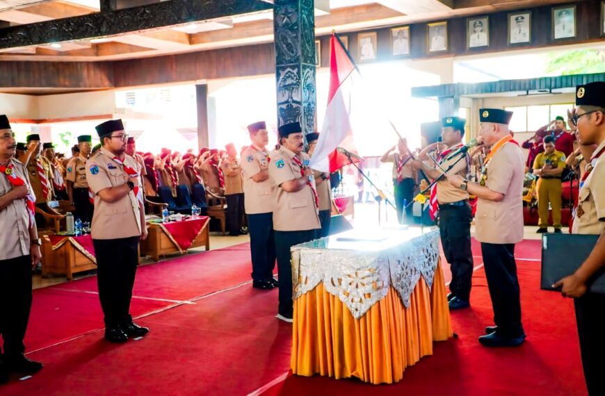 Ketua Kwarda Jatim Lantik Bupati Nganjuk Sebagai Kamabicab Pramuka