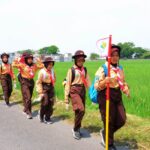 Kobarkan Semangat Santri dan Jiwa Pramuka di Kegiatan Jelajah Santri 1 SAKO Ma’arif NU Ranting Candi