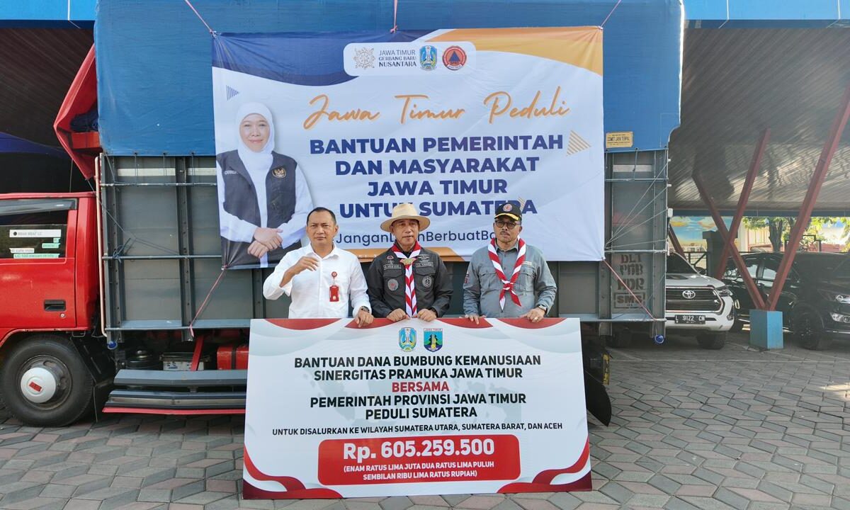 Kwarda Jawa Timur Salurkan Dana Bumbung Kemanusiaan Rp605,2 Juta untuk Sumut, Sumbar, dan Aceh