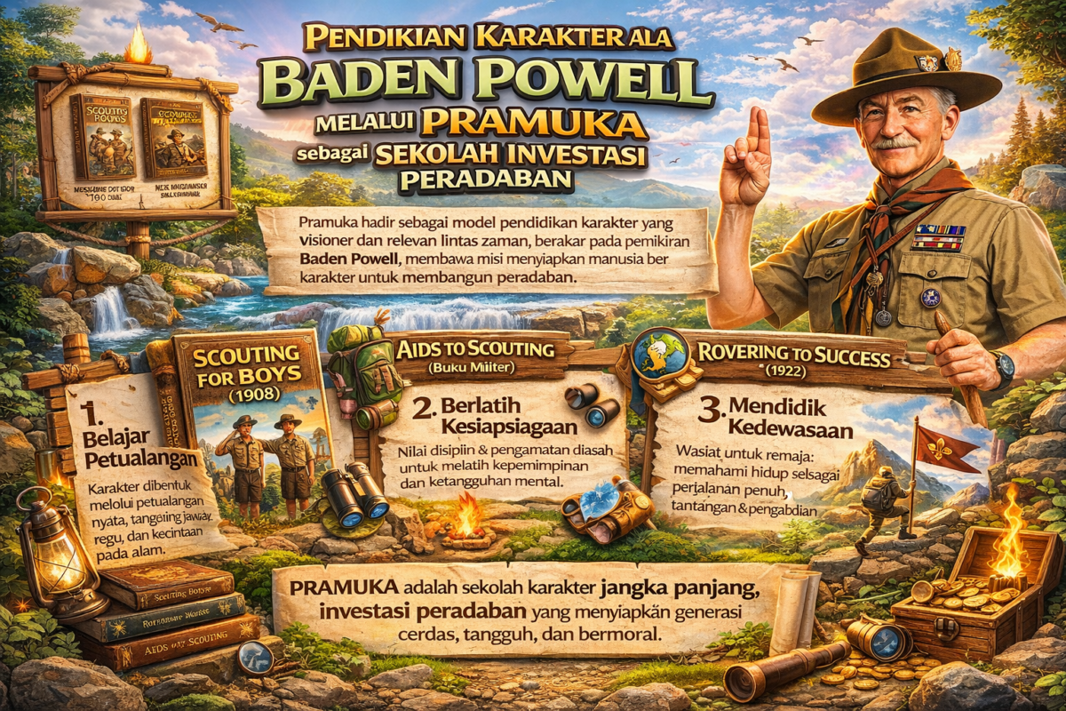 Pendidikan Karakter ala Baden-Powell Melalui Pramuka sebagai Sekolah Investasi Peradaban