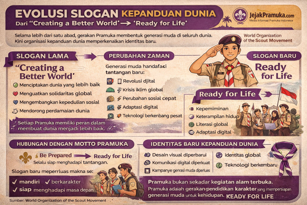 Dari “Creating a Better World” ke “Ready for Life”: Transformasi Slogan Kepanduan Dunia